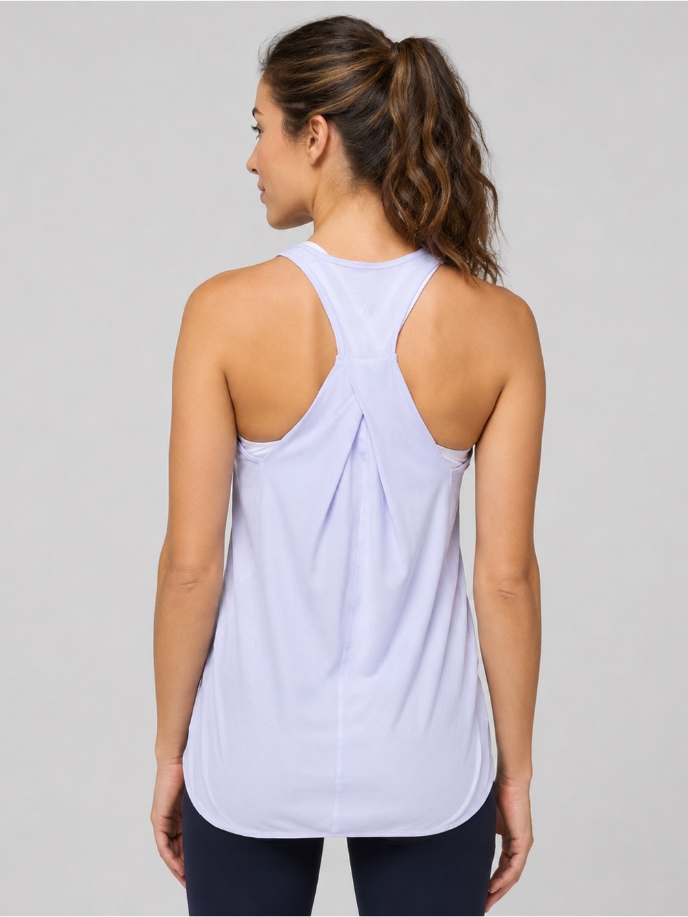 Lululemon Essential Pleated Tank Top S Light Lavender Workout Yoga Pastel